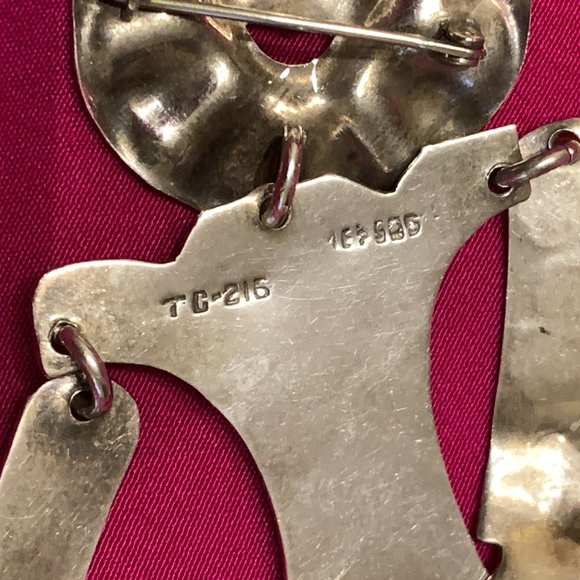 💝Vintage Sterling Silver 925 Handmade Clown Brooch - Picture 3 of 5